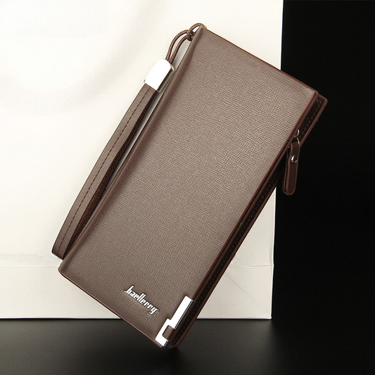 Baellerry Long Wallet for Men & Women – Premium Leather Finish, 12 Card Slots