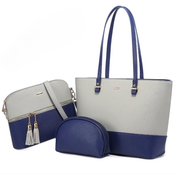 3 Piece Tote Handbag Elegant Design Premium Quality Smooth Finish Easy Carry