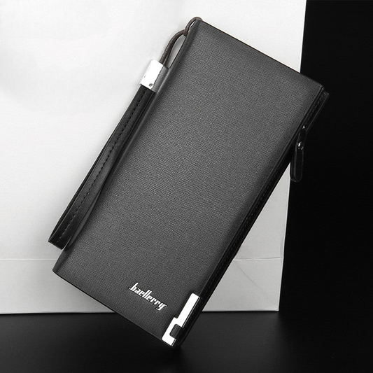 Baellerry Long Wallet for Men & Women – Premium Leather Finish, 12 Card Slots