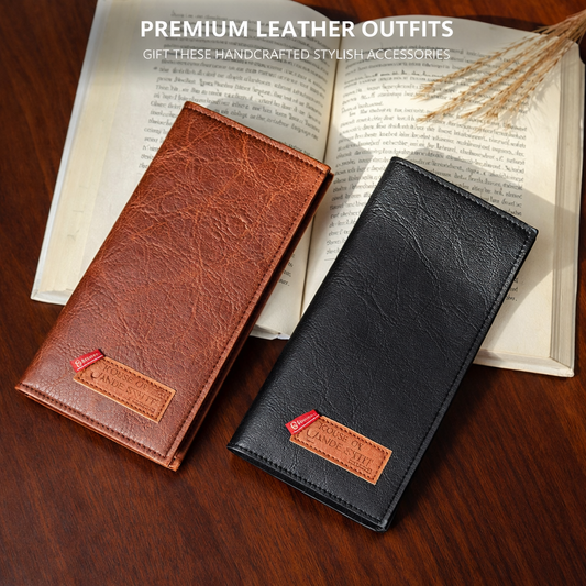 New Design Long Wallet for Men & Women | 12 Card Slots | Half Zip Pocket