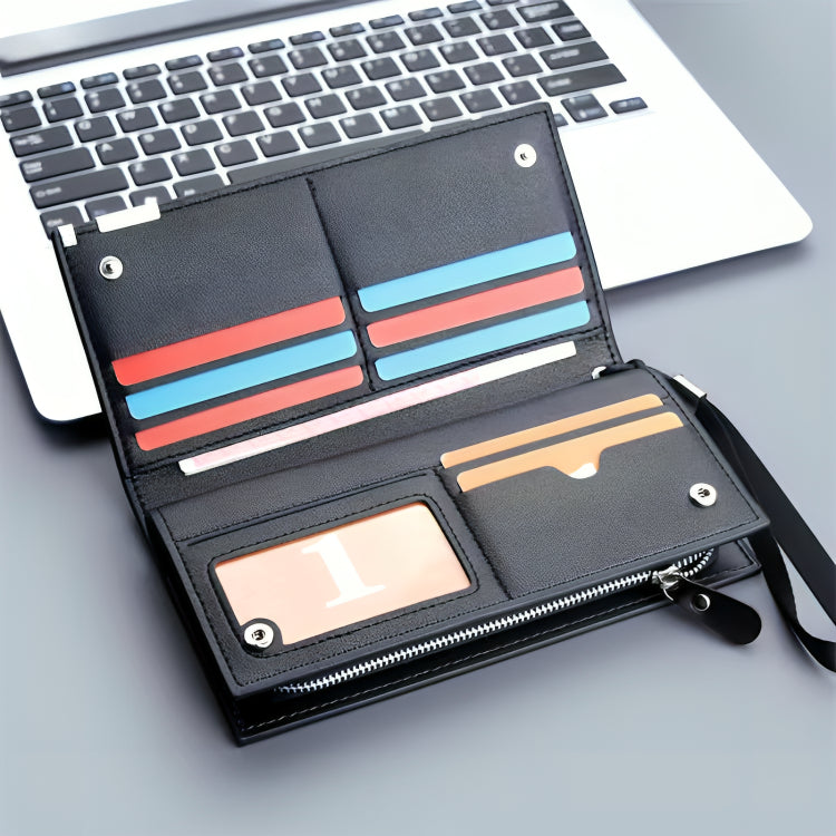 Baellerry Long Wallet for Men & Women – Premium Leather Finish, 12 Card Slots