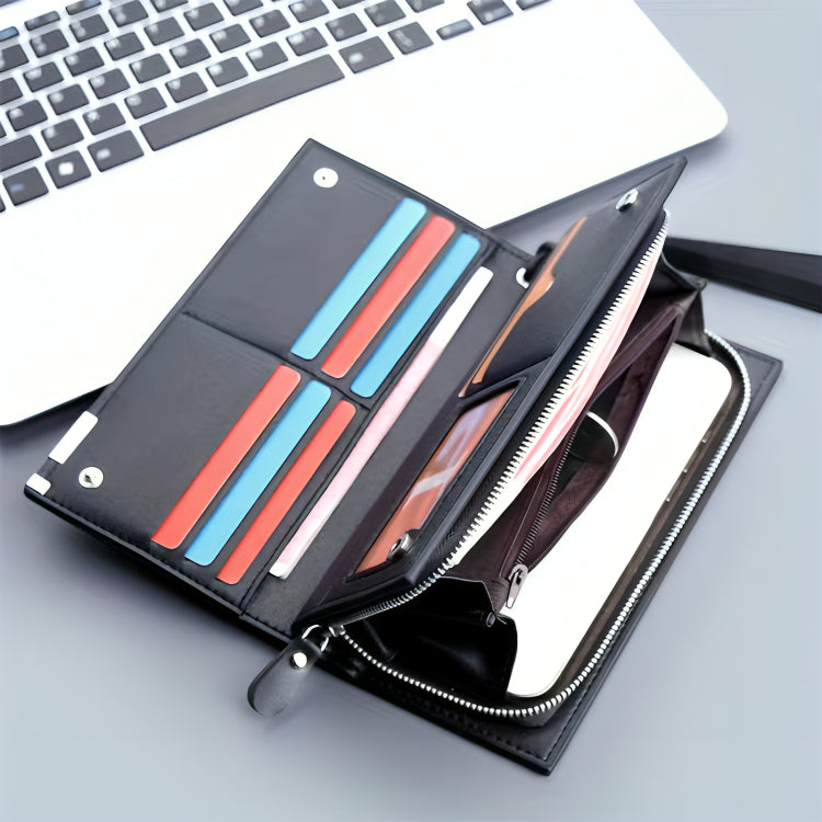 Baellerry Long Wallet for Men & Women – Premium Leather Finish, 12 Card Slots