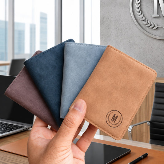 M-Design RFID Wallet | Compact PU Card Holder with Coin Pocket Black