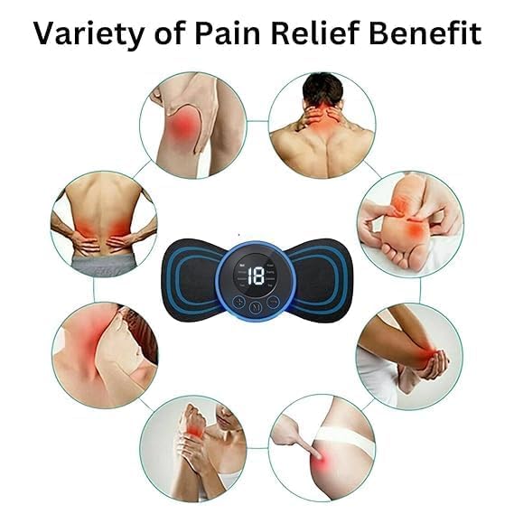 Wireless EMS Mini Body Massager – Portable Butterfly Massager for Blood Circulation