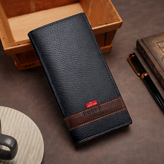 New Design Long Wallet for Men & Women | 12 Card Slots | Half Zip Pocket