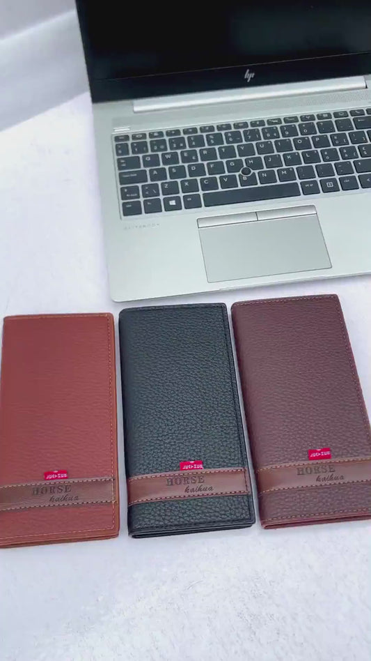 New Design Long Wallet for Men & Women | 12 Card Slots | Half Zip Pocket